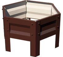 Клумба с полимерным покрытием ПоУму диаметр 0.6 м, шоколадно-коричневая 68017