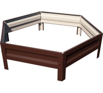 Клумба с полимерным покрытием ПоУму диаметр 1.4 м, шоколадно-коричневая 148017