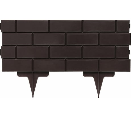 Садовое ограждение Протэкт Кирпич 19 см х 2.5 м, коричневый СОК-19 К