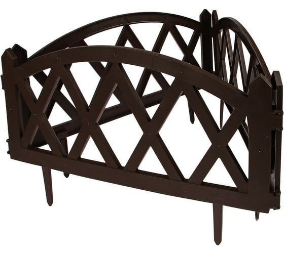 Ограждение Greengo MODERN 35x232 см, 4 секции, шоколадное 3338451