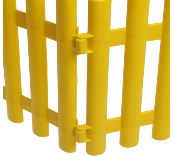 Ограждение Greengo 30x300 см, 5 секций, жёлтое 3296969