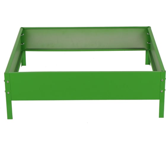 Оцинкованная клумба Greengo квадро 80x80x15 см, зелёная 4210478