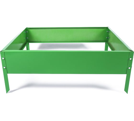 Оцинкованная клумба Greengo квадро 80x80x15 см, зелёная 4210478
