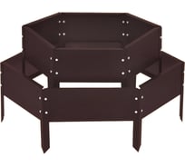 Оцинкованная клумба Greengo 2 яруса, d=60-100 см, h=30 см, шоколад 4815060