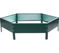 Оцинкованная клумба Greengo d=100 см, h=15 см, зеленый мох 1822893