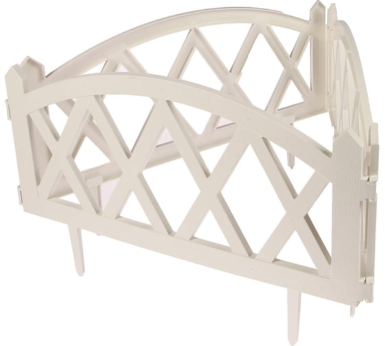 Ограждение Greengo MODERN 35x232 см, 4 секции, белое 3338447