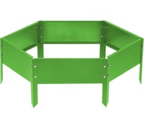Оцинкованная клумба Greengo d=60 см, h=15 см, ярко-зеленая 1822886
