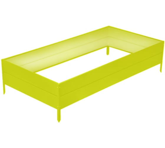 Оцинкованная грядка Greengo 195x100x34 см, жёлтый 2470649 1
