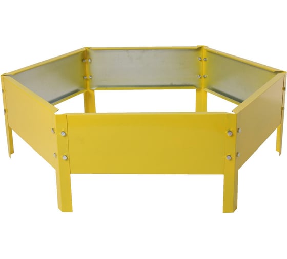 Оцинкованная клумба Greengo d=80 см, h=15 см, жёлтый 1822887