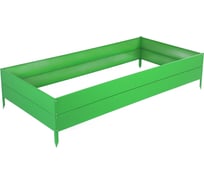 Оцинкованная грядка Greengo 195x100x34 см, ярко-зелёная 2470650