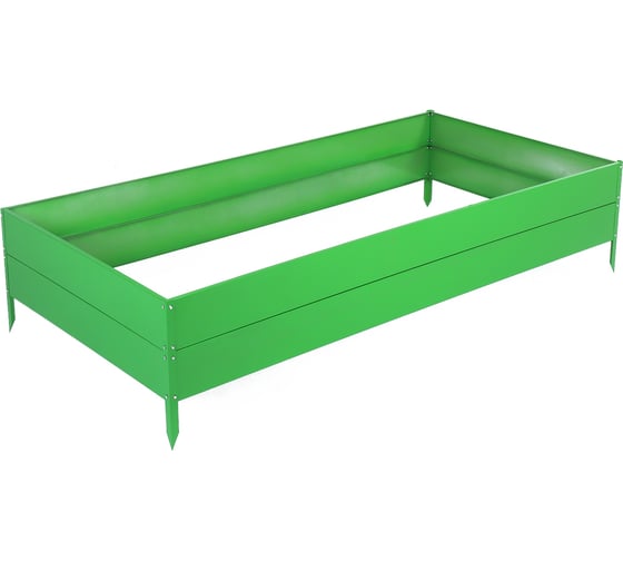 Оцинкованная грядка Greengo 195x100x34 см, ярко-зелёная 2470650