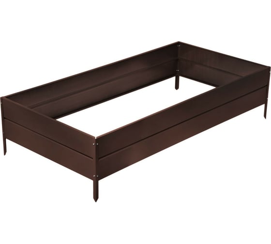 Оцинкованная грядка Greengo 195x100x34 см, шоколад 1822872 1