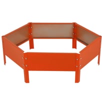Оцинкованная клумба Greengo d=80 см, h=15 см, оранжевый 1822888