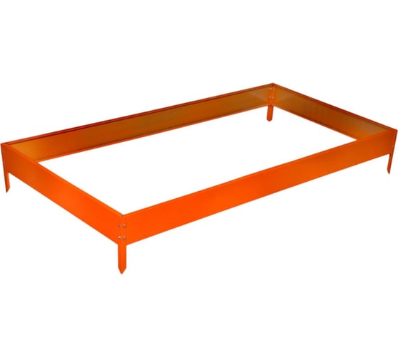 Оцинкованная грядка Greengo 195x100x15 см, оранжевая 1822878