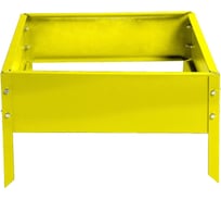 Оцинкованная клумба Greengo квадро 50x50x15 см, жёлтая 3185445