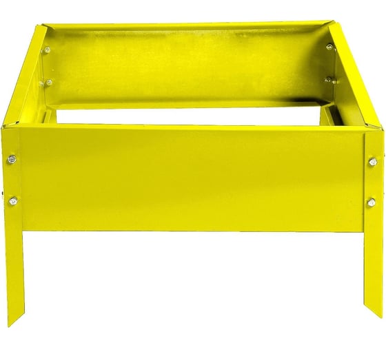 Оцинкованная клумба Greengo квадро 50x50x15 см, жёлтая 3185445