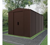 Хозблок для дачи сборно-разборный из металла Чебоксарский завод строительных профилей СТЭП 2,024x4,260x2,080 м,шоколадно коричневый, RAL 8017 4603312435292