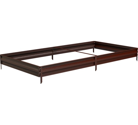 Готовая грядка Delta-Park GS100-2 1x2 м, коричневая, 14 см 3001038_8 1