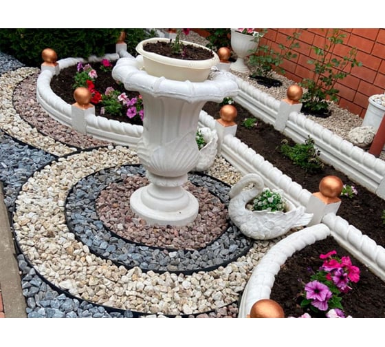 Бордюр садовый ГеоПластБорд пластиковый Манго для дачи высота 38 мм GPBG38.10.30