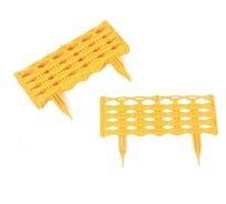 Пластиковое ограждение СИМАЛЕНД Ивушка 25x300 см, 8 секций, желтое 4861690