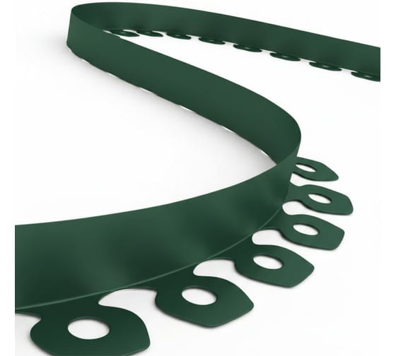 Садовый пластиковый бордюр ГеоПластБорд Манго для дачи высота 55 мм, 10 м, цвет зелёный GPBG55.10.30.Gr