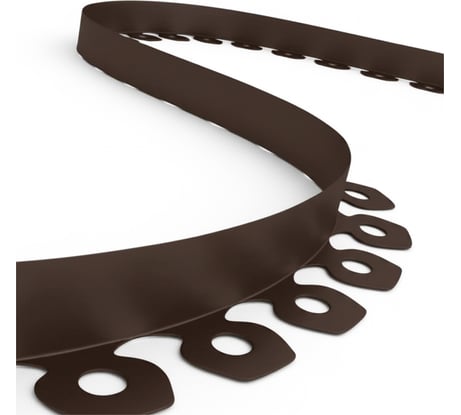 Садовый бордюр ГеоПластБорд Манго 10 метров высота 5.5 см + 30 кольев коричневый GPBG55.10.30.Br