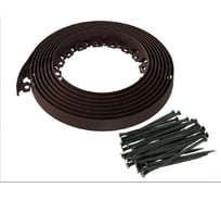 Садовый пластиковый бордюр ГеоПластБорд Манго для дачи высота 38 мм, 10 метров коричневый GPBG38.10.30.Br