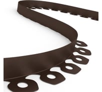 Садовый пластиковый бордюр ГеоПластБорд Манго для дачи высота 38 мм, 10 метров коричневый GPBG38.10.30.Br