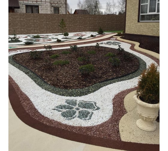 Садовый пластиковый бордюр ГеоПластБорд Манго для дачи высота 38 мм, 10 метров коричневый GPBG38.10.30.Br