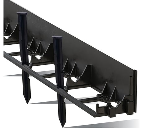 Садовый бордюр ГеоПластБорд  h 78 мм длина 8 метров + 32 колышка h 24 см цвет черный GPB78.08.32