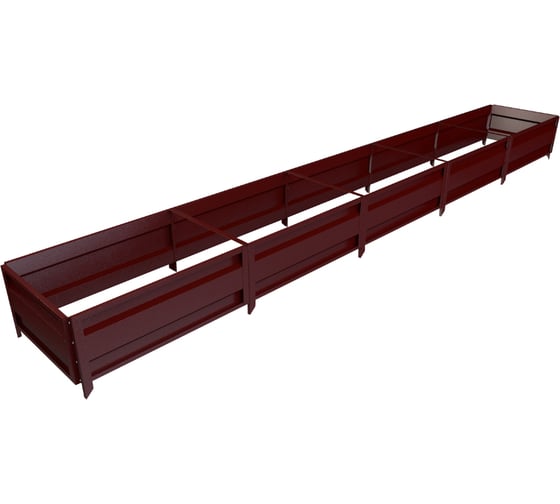 Сборная грядка Delta-Park GU 0.7х5 м, коричнево-красная 30011_GU705Ch 1