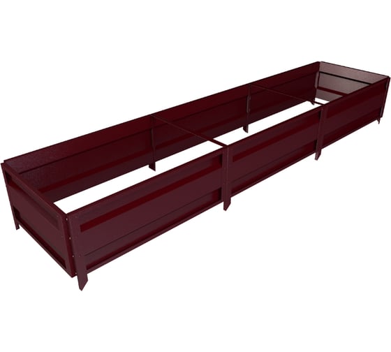 Сборная грядка Delta-Park GU 0.7х3 м, коричнево-красная 30011_GU703Ch 1