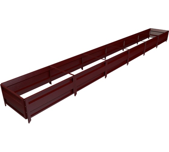 Сборная грядка Delta-Park GU 0.7х6 м, коричнево-красная 30011_GU706Ch