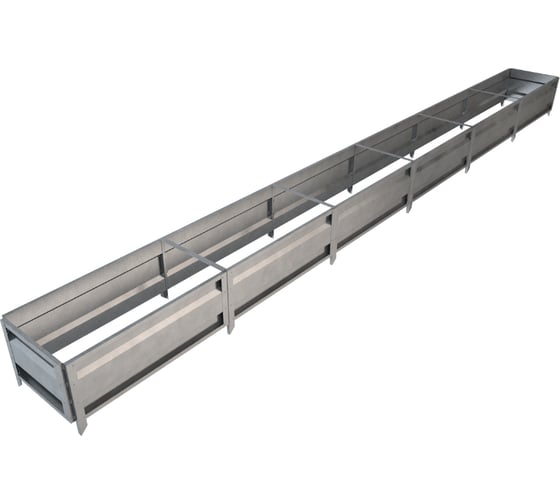 Сборная грядка Delta-Park GU 0.5х6 м, серебристая 30011_GU506Zn 1
