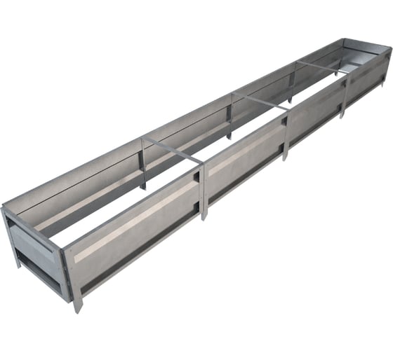 Сборная грядка Delta-Park GU 0.5х4 м, серебристая 30011_GU504Zn 1