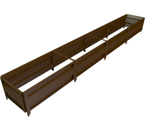 Сборная грядка Delta-Park GU 0.5х4 м, коричневая 30011_GU504Br