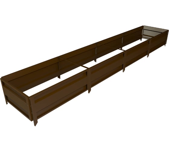 Сборная грядка Delta-Park GU 0.7х4 м, коричневая 30011_GU704Br