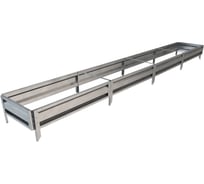 Готовая грядка Delta-Park GL 0.5х4 м, серебристая 30010_GL504Zn
