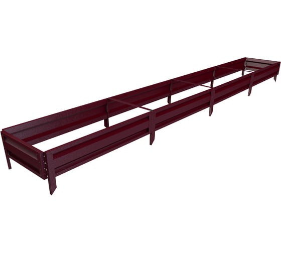 Готовая грядка Delta-Park GL 0.5х4 м, коричнево-красная 30010_GL504Ch