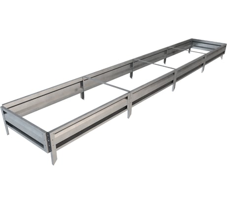 Готовая грядка Delta-Park GL 0.7х4 м, серебристая 30010_GL704Zn