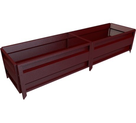 Сборная грядка Delta-Park GU 0.5х2 м, коричнево-красная 30011_GU502Ch