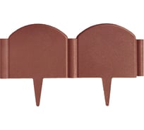 Садовое полимерпесчаное ограждение ЭКОГУМ Волна терракотовое, 4 шт. 100062