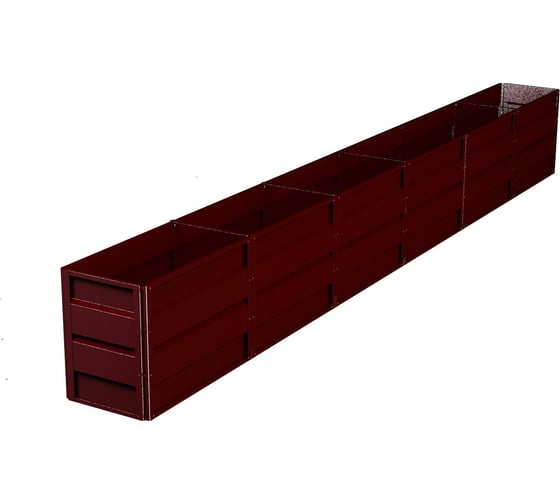 Готовая грядка Delta-Park GW 0.5х6 м, коричнево-красная 30011_GW506Ch 1