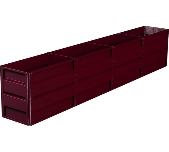 Готовая грядка Delta-Park GW 0.5х4 м, коричнево-красная 30011_GW504Ch