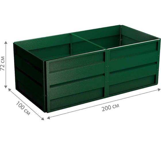 Готовая грядка Delta-Park GW 1х2 м, зеленая 30011_GW12Gr