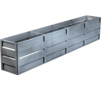 Готовая грядка Delta-Park GW 0.5х4 м, серебристая 30011_GW504Zn