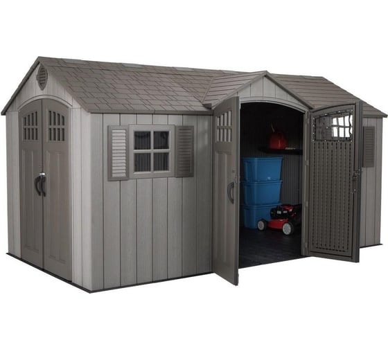 Пластиковый сарай LIFETIME WoodLook 15х8 DD 60318