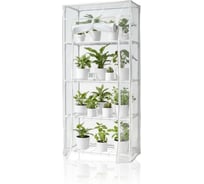 Парник для рассады 100 см, 4 полки, с чехлом, белый ГеоПластБорд TM46.24.100W