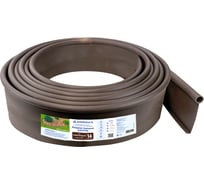 Пластиковый садовый бордюр Анмакс ANMAKS Кантри maxi коричневый, длина 10000 мм, высота 140 мм 82402-К