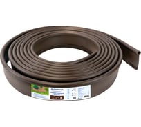 Пластиковый бордюр Анмакс Кантри Mini коричневый, длина 10000 мм, высота 80 мм 82400-К